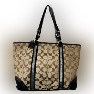 Coach Brown #8K52  Black Signature Tote